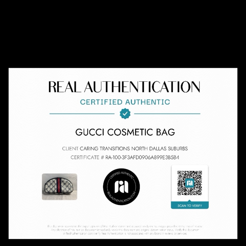 Gucci Monogram Pouch with Red and Blue Accent - Picture 7 of 7
